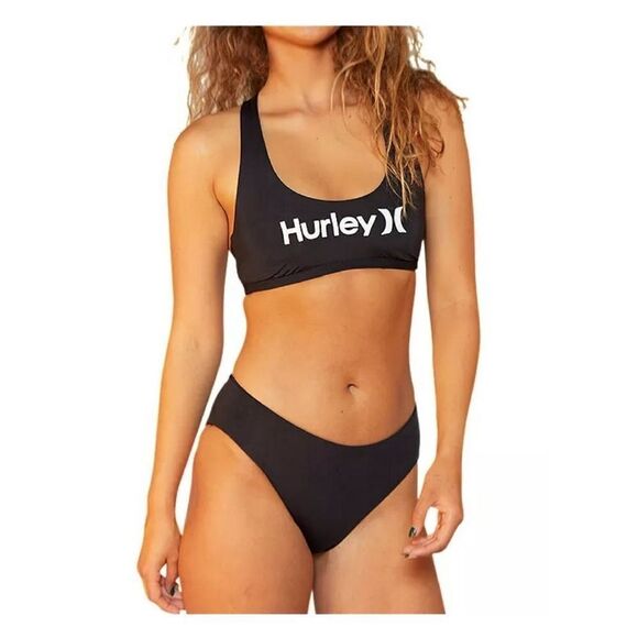NWT Hurley Women's' One And Only Scoop Bikini Top Women's Swimsuit - Picture 1 of 7